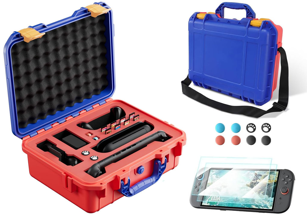 Nintendo Switch 本体 青/オレンジ ※ストラップ1本紛失 tanreginal-hard-carrying-case.